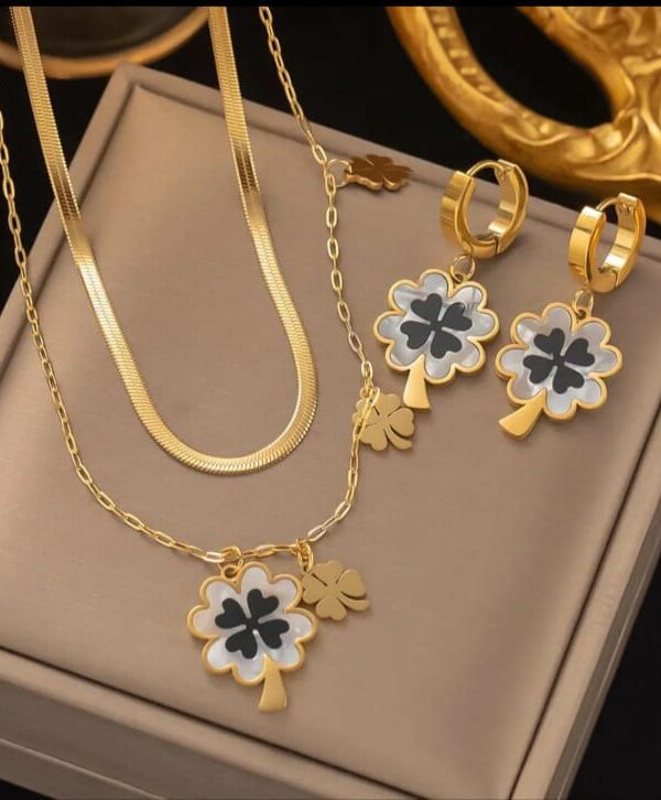 Heart-Shaped Pendant Necklace with Earrings – Stylish & Elegant Pendant Necklace for Women Fashion Stylish Anti Tarnish Pendant For Girls