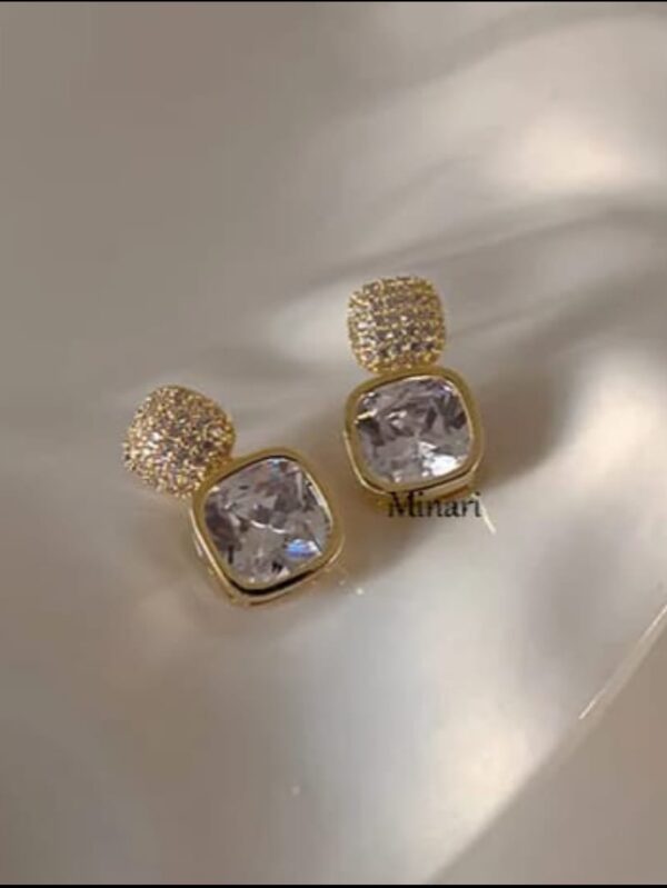 White Diamond Earrings – Anti-Tarnish Finish Earing for Women Fashion Stylish Anti Tarnish earrings For Girls
